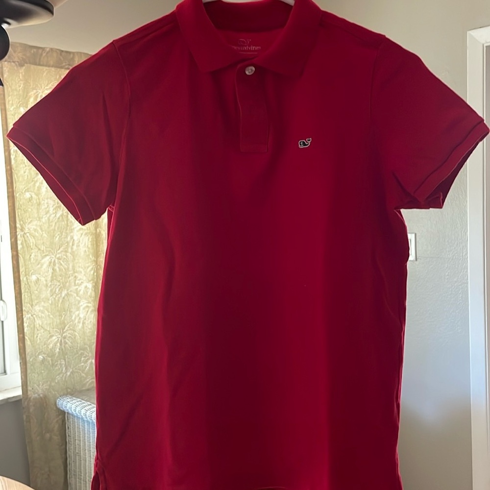 Vineyard Vines Red Polo Boys Size M (12-14)